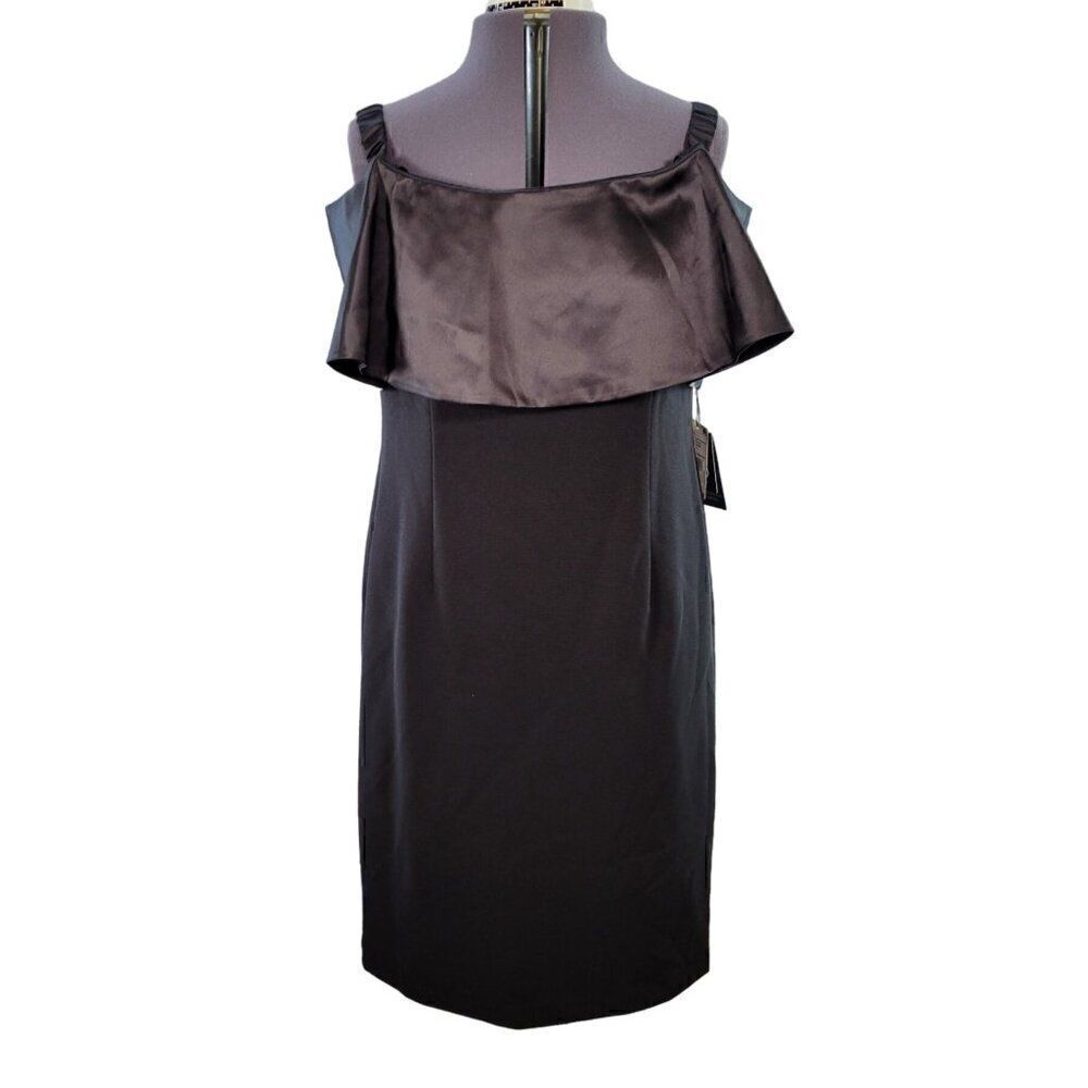 Adrianna Papell Off-the-Shoulder Short Dress Sz 14